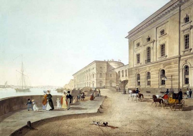 Сочинение по картине: Беггров - "Вид набережной Невы у здания Старого Эрмитажа" Сочинение по картине: Беггров - "Вид набережной Невы у здания Старого Эрмитажа"